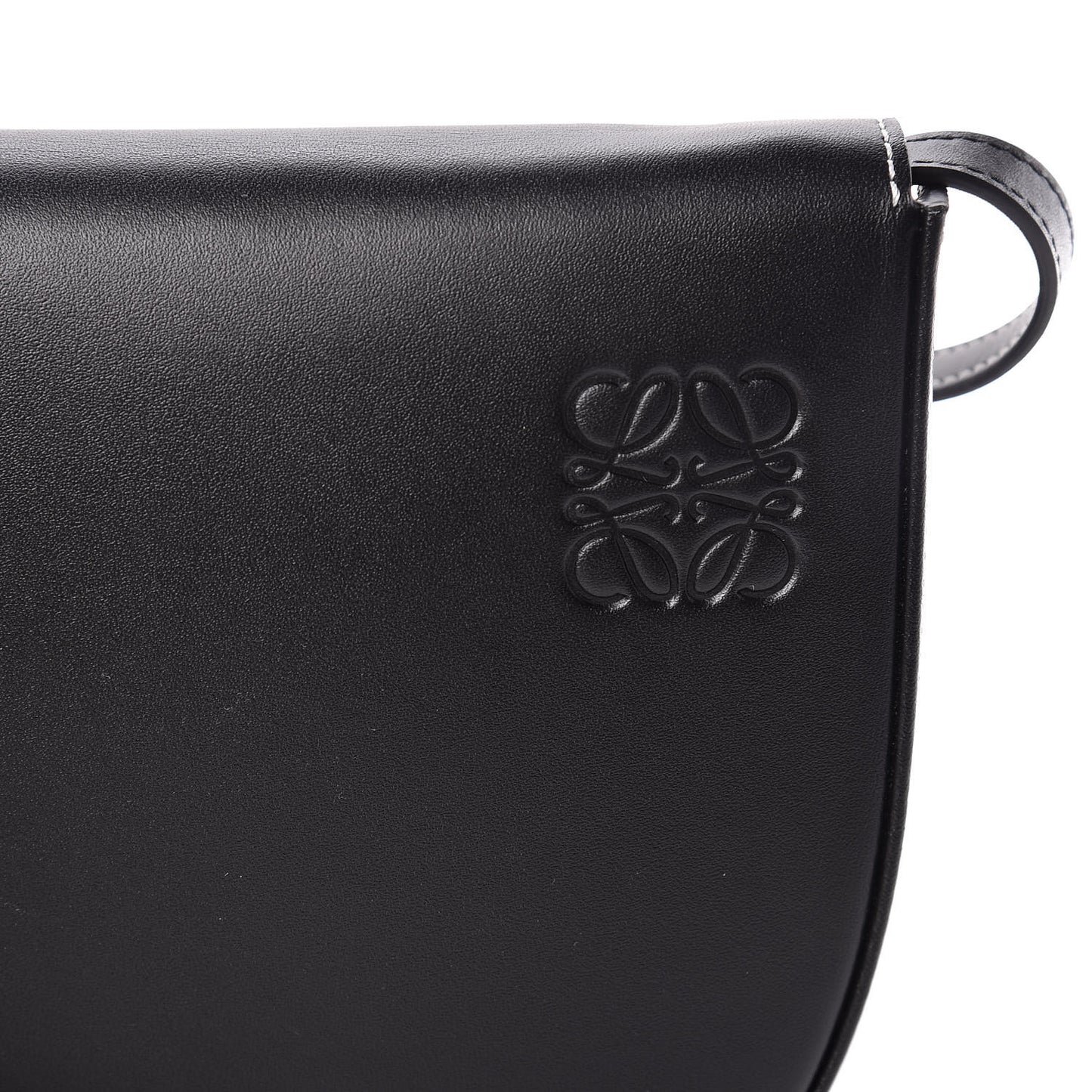 Smooth Calfskin Mini Heel Shoulder Bag Black