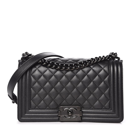 Chanel Caviar Quilted Medium Boy Flap So Black 1 of 11
