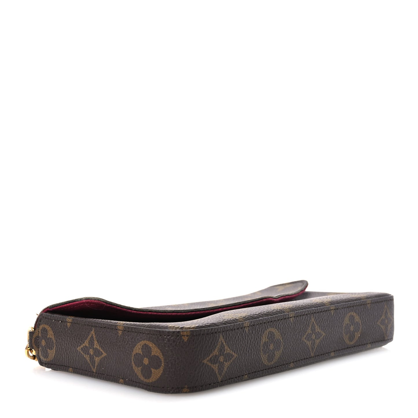 Monogram Pochette Felicie Chain Wallet Fuchsia
