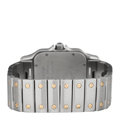 Cartier Stainless Steel 18K Yellow Gold 32mm Santos De Cartier Galbee Automatic Watch 3 of 4