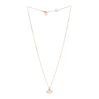 Bulgari 18K Rose Gold Diamond Divas' Dream Openwork Pave Pendant Necklace 3 of 7