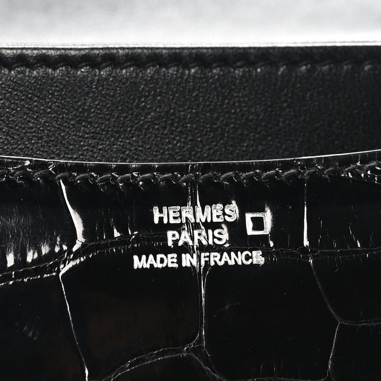 Hermes Shiny Alligator Constance 18 Black 7 of 10