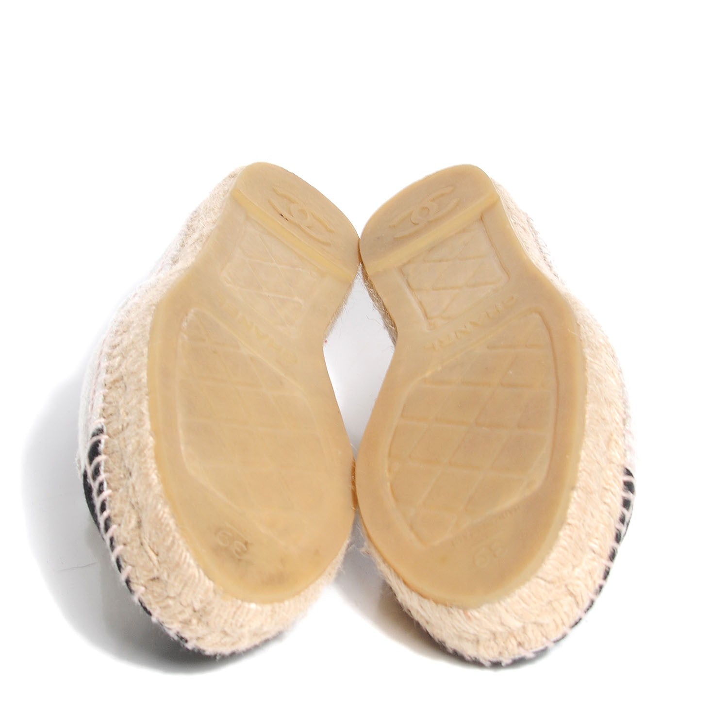 Chanel Toile CC Espadrilles 39 Beige Black 5 of 8