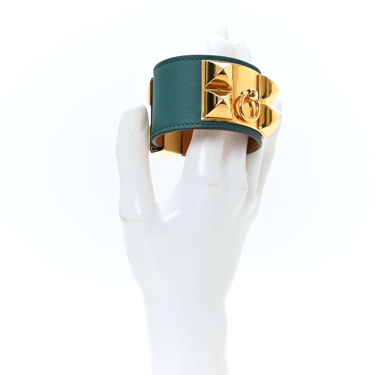 Hermes Swift Collier de Chien CDC Bracelet S Malachite 2 of 5