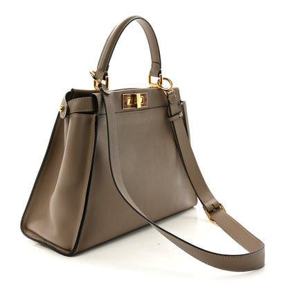 Fendi Vitello Seta Plexiglass Tortoise Medium Peekaboo Iconic Satchel Tortora 3 of 9