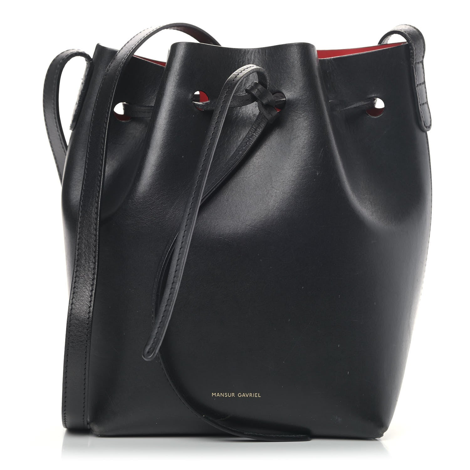 Mansur Gavriel Calfskin Mini Bucket Bag Black Flamma 1 of 11
