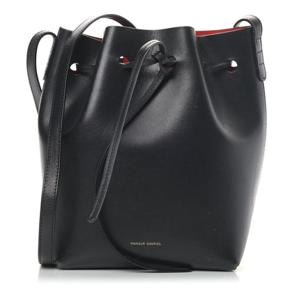 Mansur Gavriel Calfskin Mini Bucket Bag Black Flamma 1 of 11