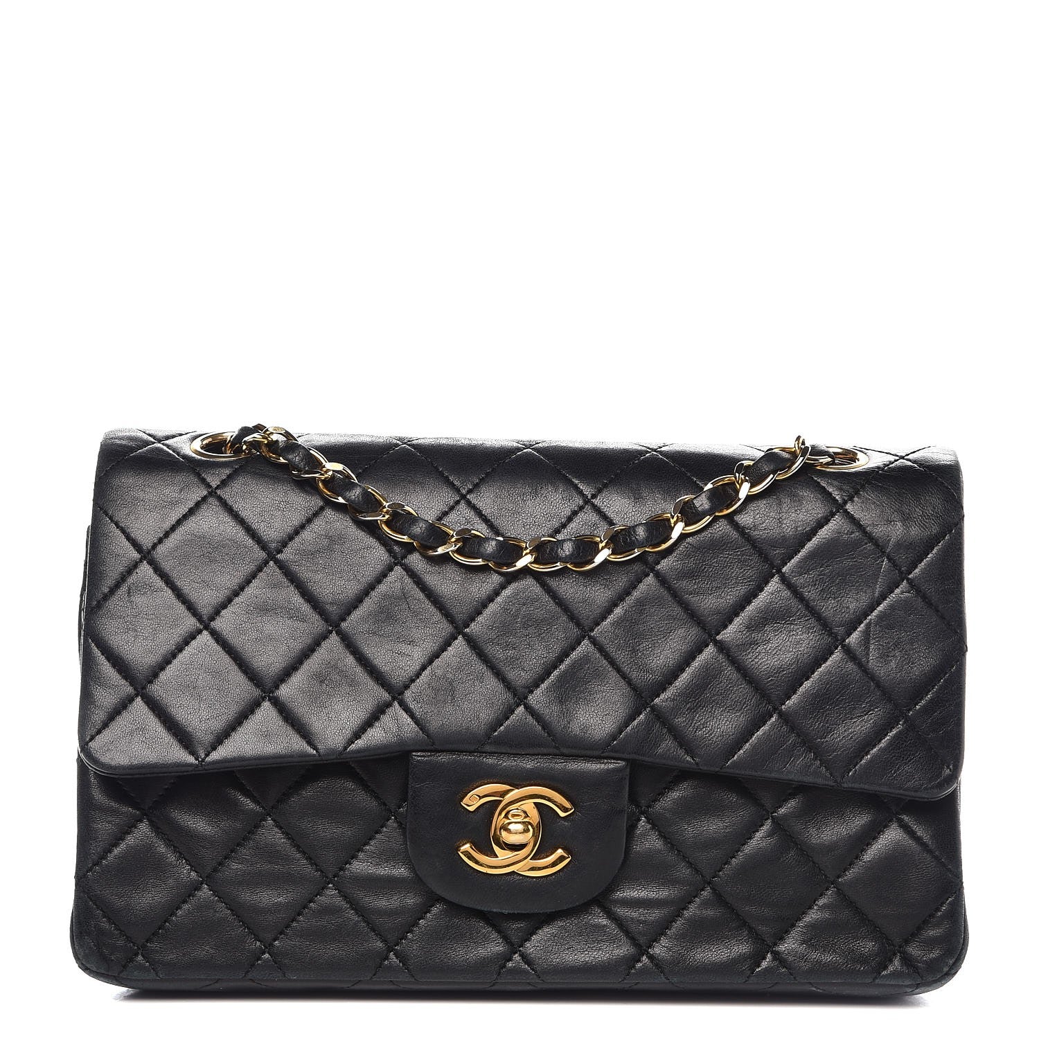 Chanel Lambskin Quilted Small Double Flap Black 1 of 17