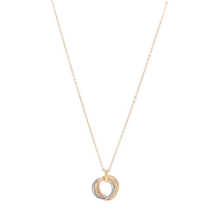 Cartier 18K Pink Yellow White Gold Medium Trinity Pendant Necklace 1 of 5