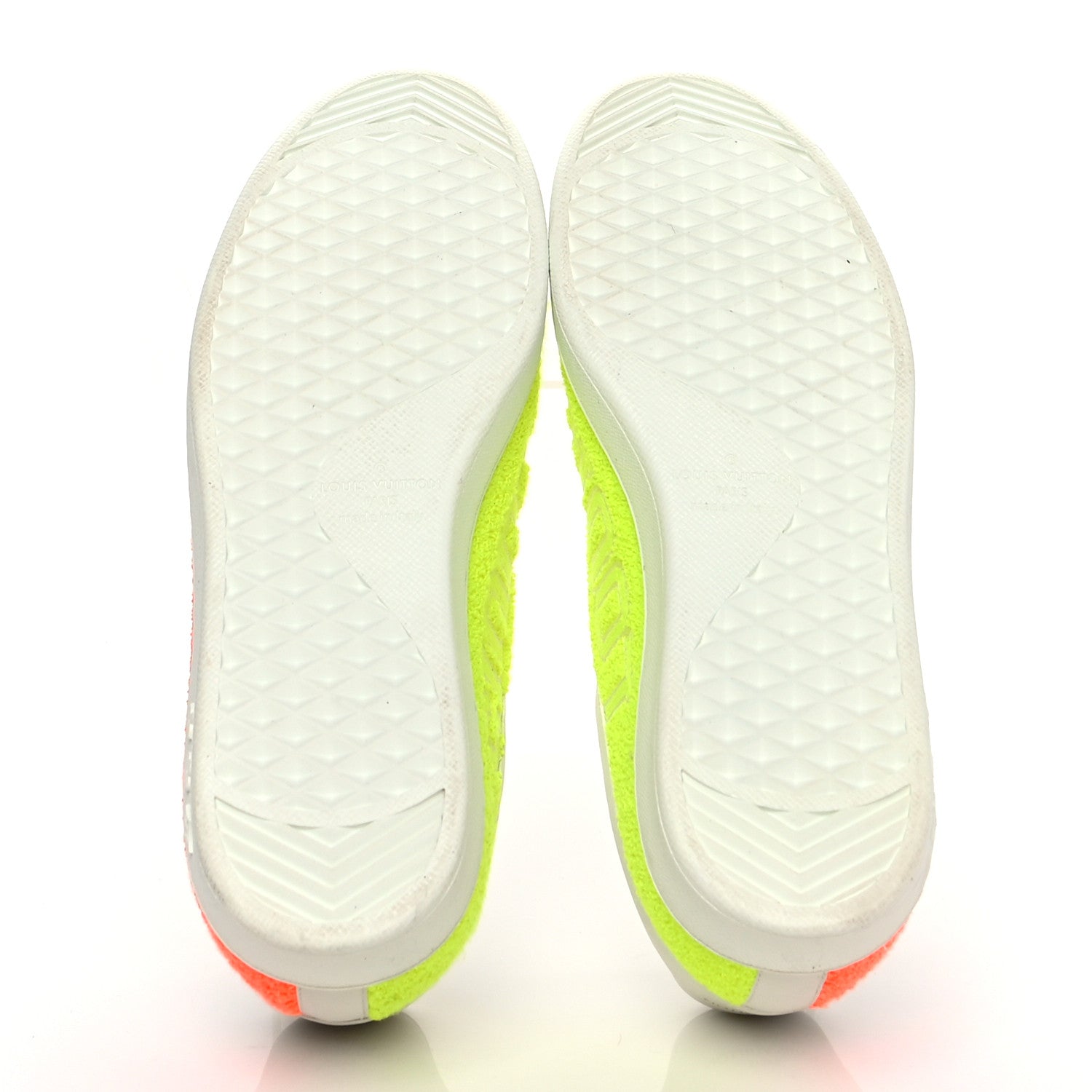 Louis Vuitton Calfskin Luxembourg Sneakers 9 White Orange Yellow 5 of 9