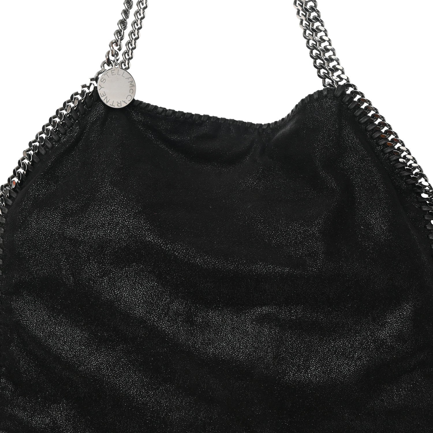 Stella McCartney Metallic Shaggy Deer Big Falabella Tote Black 9 of 11