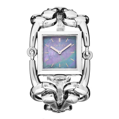 Gucci Stainless Steel Blue Mother of Pearl 20mm Signoria Quartz Watch 1 of 6