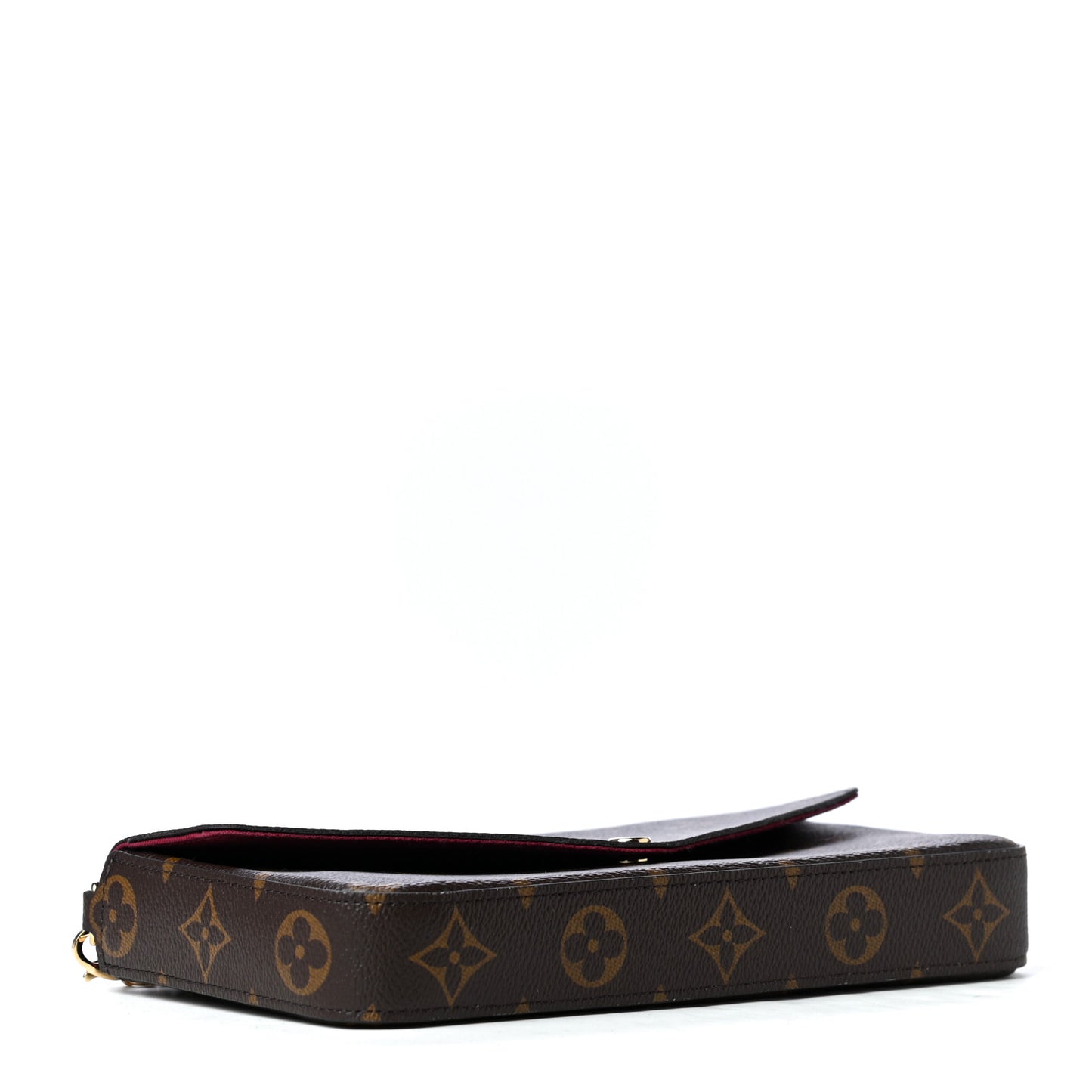 Monogram Pochette Felicie Chain Wallet Fuchsia