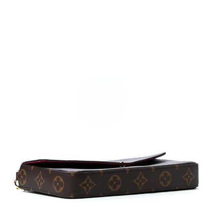 Louis Vuitton Monogram Pochette Felicie Chain Wallet Fuchsia 6 of 10