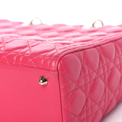 Christian Dior Lambskin Cannage Large Lady Dior Fuchsia 11 of 12