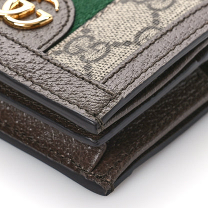 Gucci GG Supreme Monogram Web Ophidia Card Case Beige New Acero 8 of 9