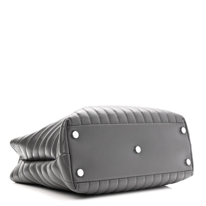 Saint Laurent Calfskin Y Quilted Monogram Large Loulou Shopper Storm 4 of 11