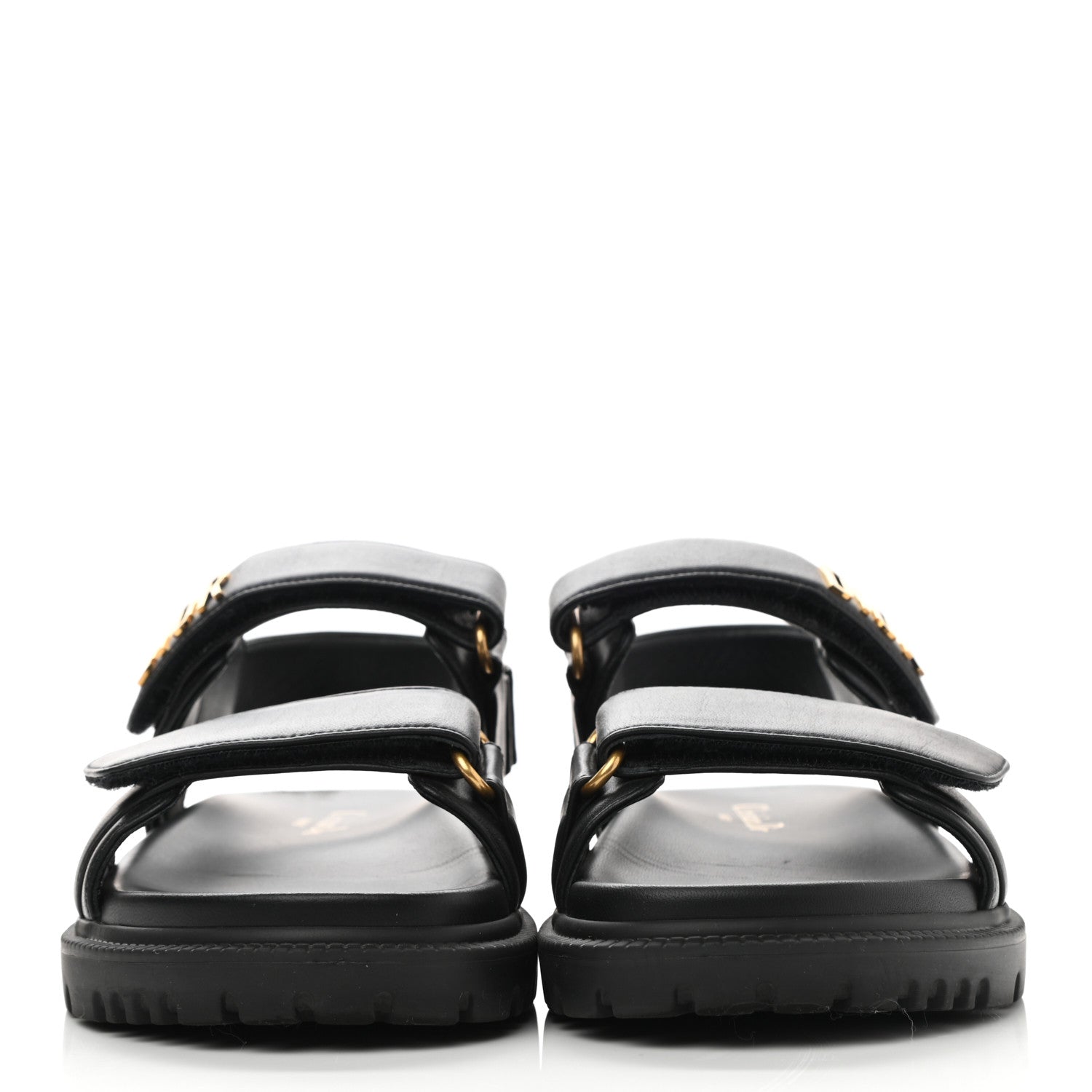 Christian Dior Lambskin Dioract 10mm Sandals 35 Black 2 of 10