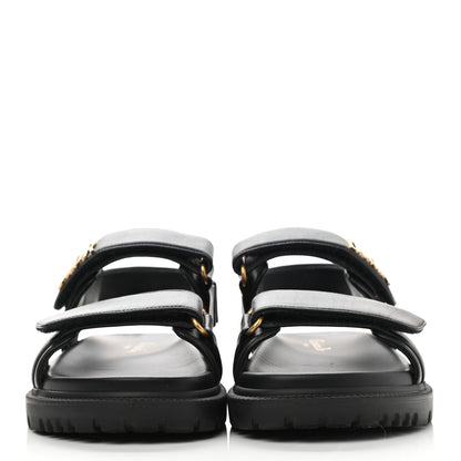 Christian Dior Lambskin Dioract 10mm Sandals 35 Black 2 of 10