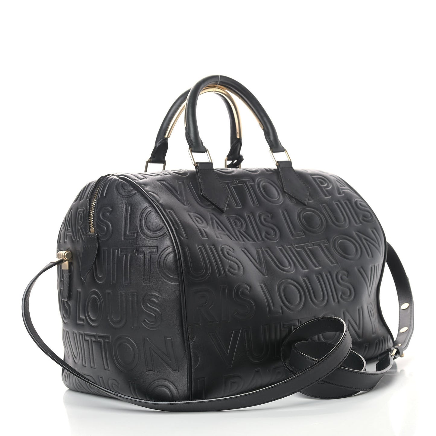 Calfskin Embossed Speedy Cube 30 Black