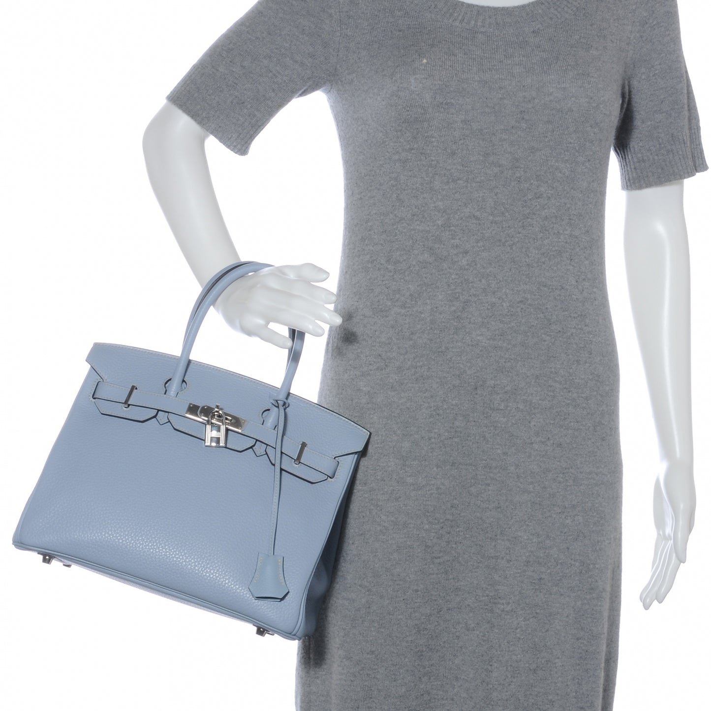 Togo Birkin 30 Bleu Lin
