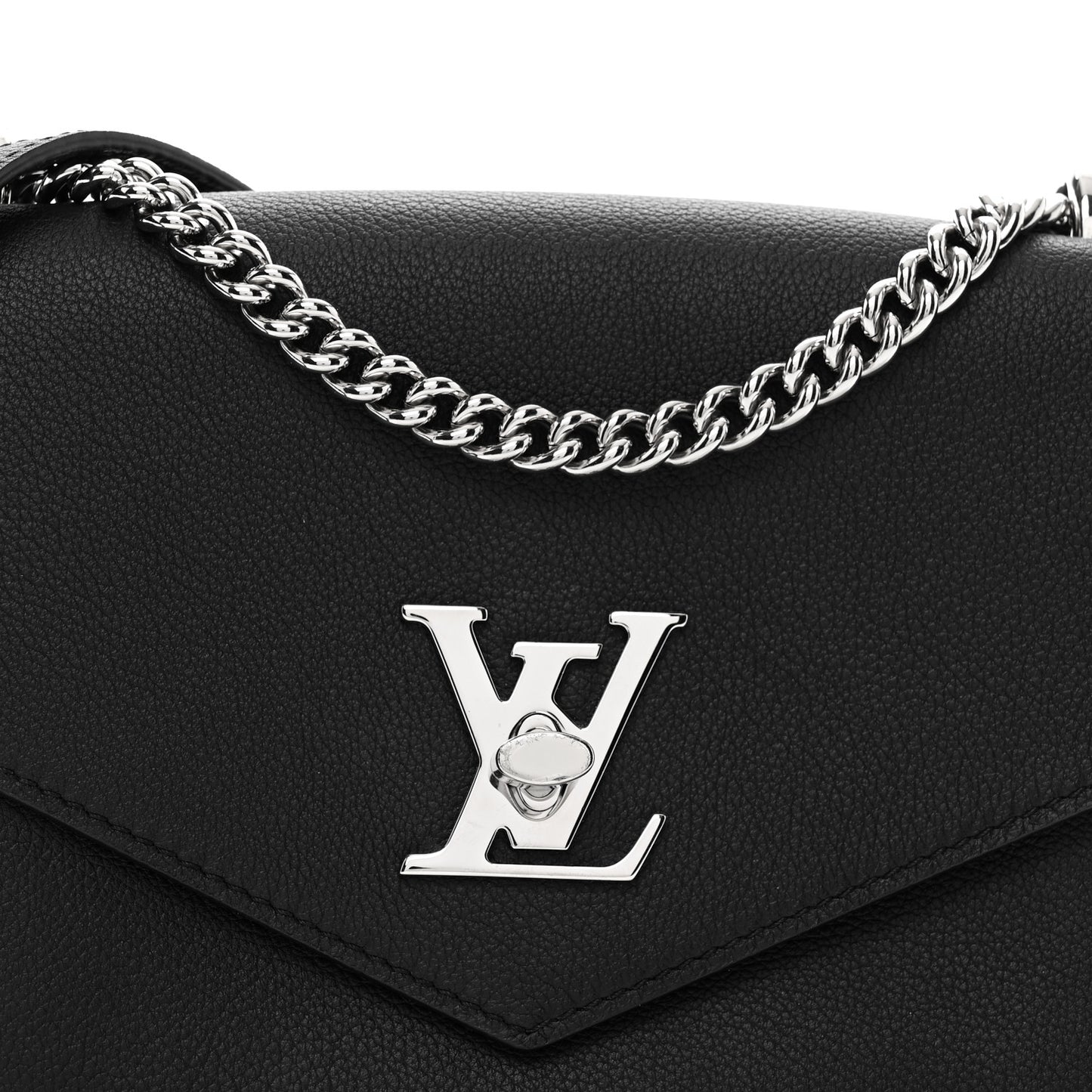 Soft Calfskin Mylockme Chain Bag BB Black