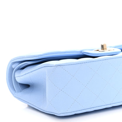 Chanel Caviar Quilted Small Double Flap Light Blue 9 of 10