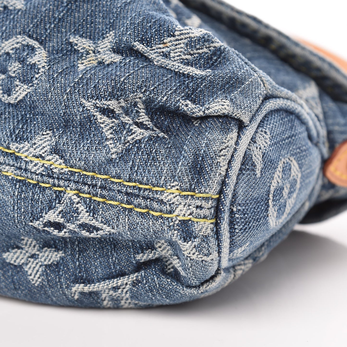 Monogram Denim Mini Pleaty Blue