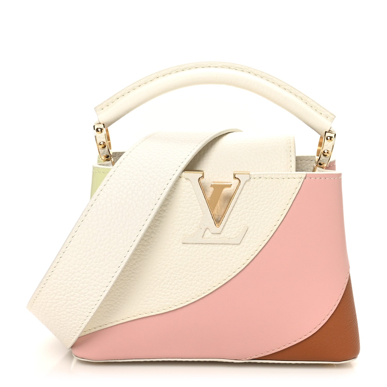 Louis Vuitton Taurillon Calfskin Patent Gelato Mini Capucines Fraise Pink 1 of 9