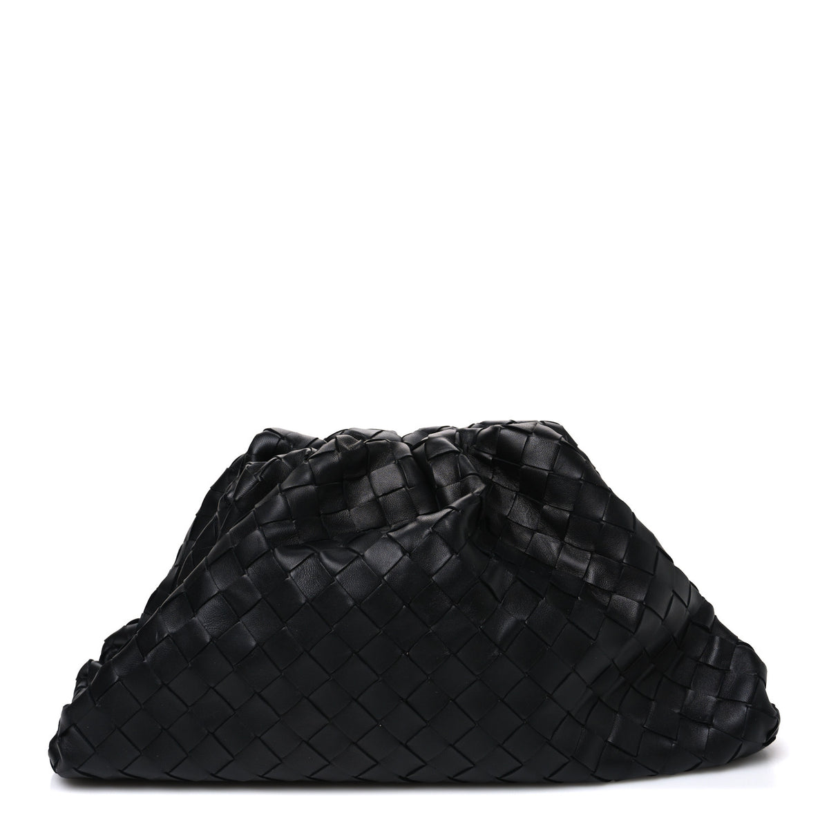 Nappa Maxi Intreccio The Pouch Oversized Clutch Black
