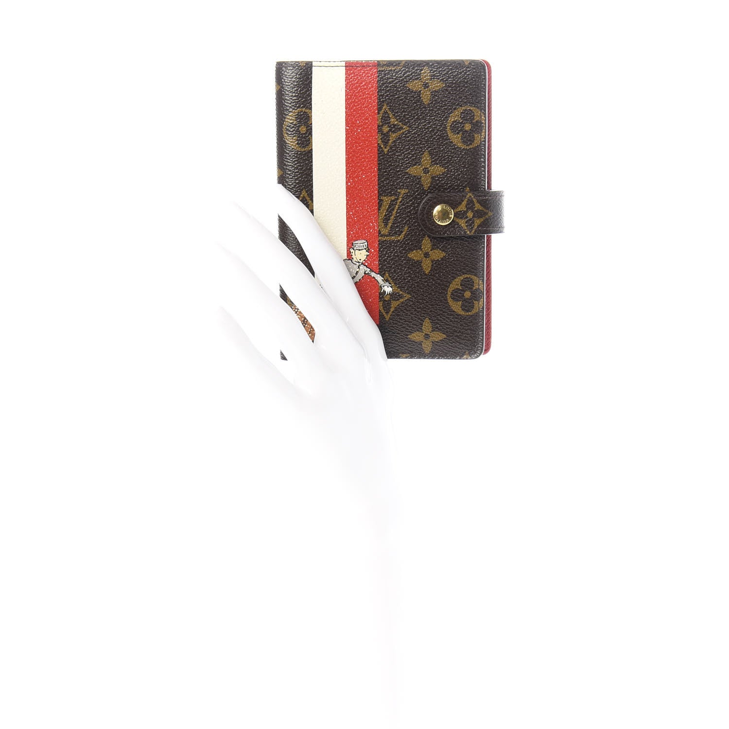 Louis Vuitton Monogram Groom Small Ring Agenda Cover Red 6 of 6
