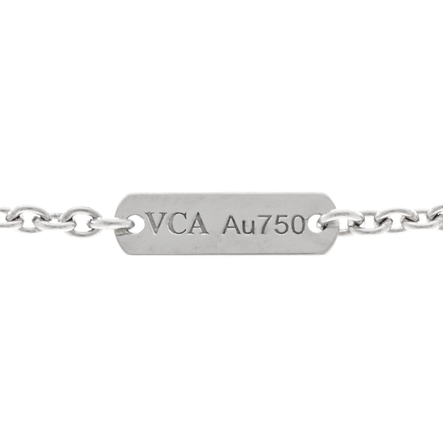 Van Cleef & Arpels 18K White Gold Diamond Pure Alhambra Pendant Necklace 4 of 6