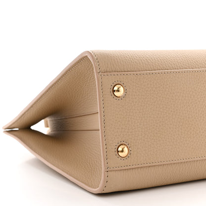 Burberry Grained Calfskin Small Frances Tote Oat Beige 9 of 10