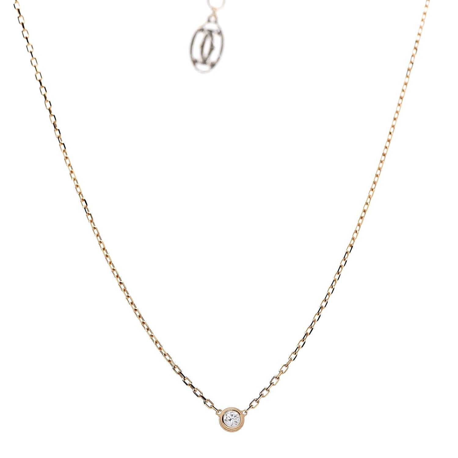 Cartier 18K Pink Gold Diamond SM D'Amour Pendant Necklace 1 of 6