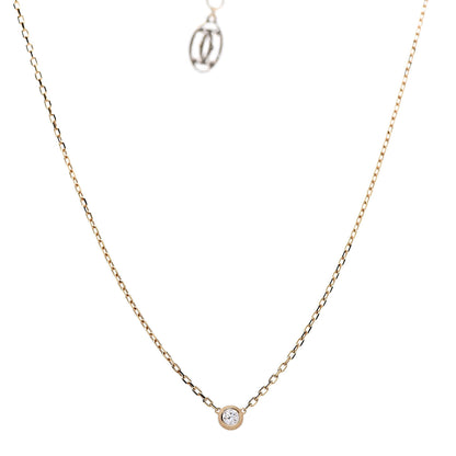 Cartier 18K Pink Gold Diamond SM D'Amour Pendant Necklace 1 of 6