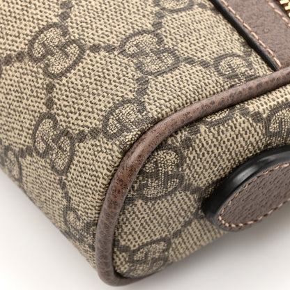 Gucci GG Supreme Monogram Web Mini Ophidia Shoulder Bag Brown 15 of 17