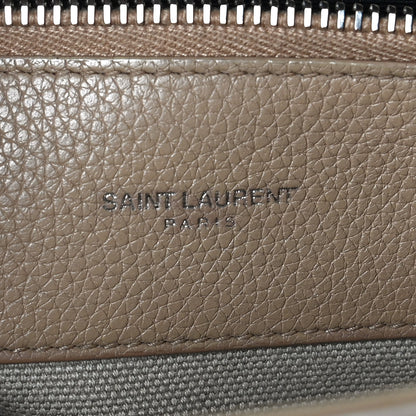 Saint Laurent Grained Calfskin Small Supple Sac De Jour Dark Beige 8 of 13