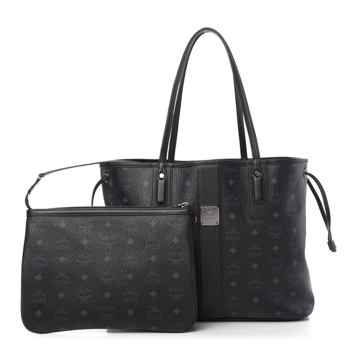 Visetos Medium Liz Reversible Shopper Tote Black