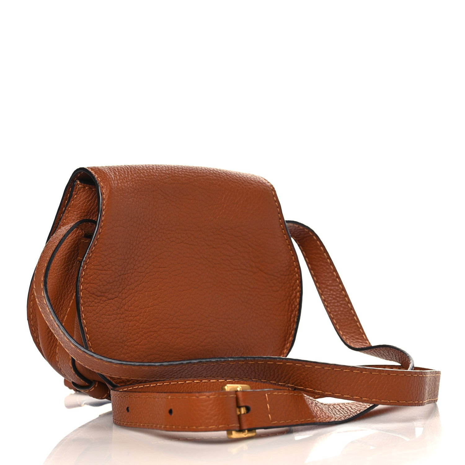 Chloe Calfskin Mini Marcie Round Crossbody Bag Tan 3 of 9