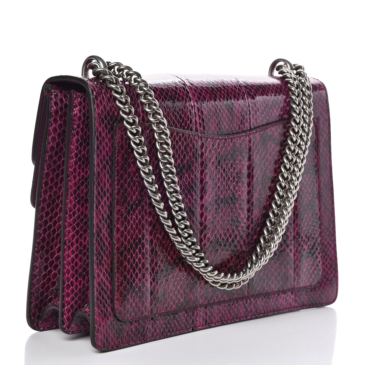 Elaphe Dragon Embroidered Medium Dionysus Shoulder Bag Violet Cyclamen Multicolor