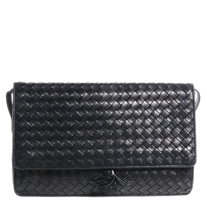 Bottega Veneta Vintage Nappa Intrecciato Shoulder Bag Nero Black 1 of 9