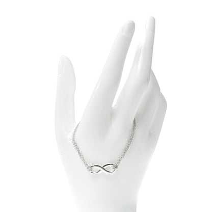 Tiffany Sterling Silver Infinity Double Chain Bracelet 2 of 5