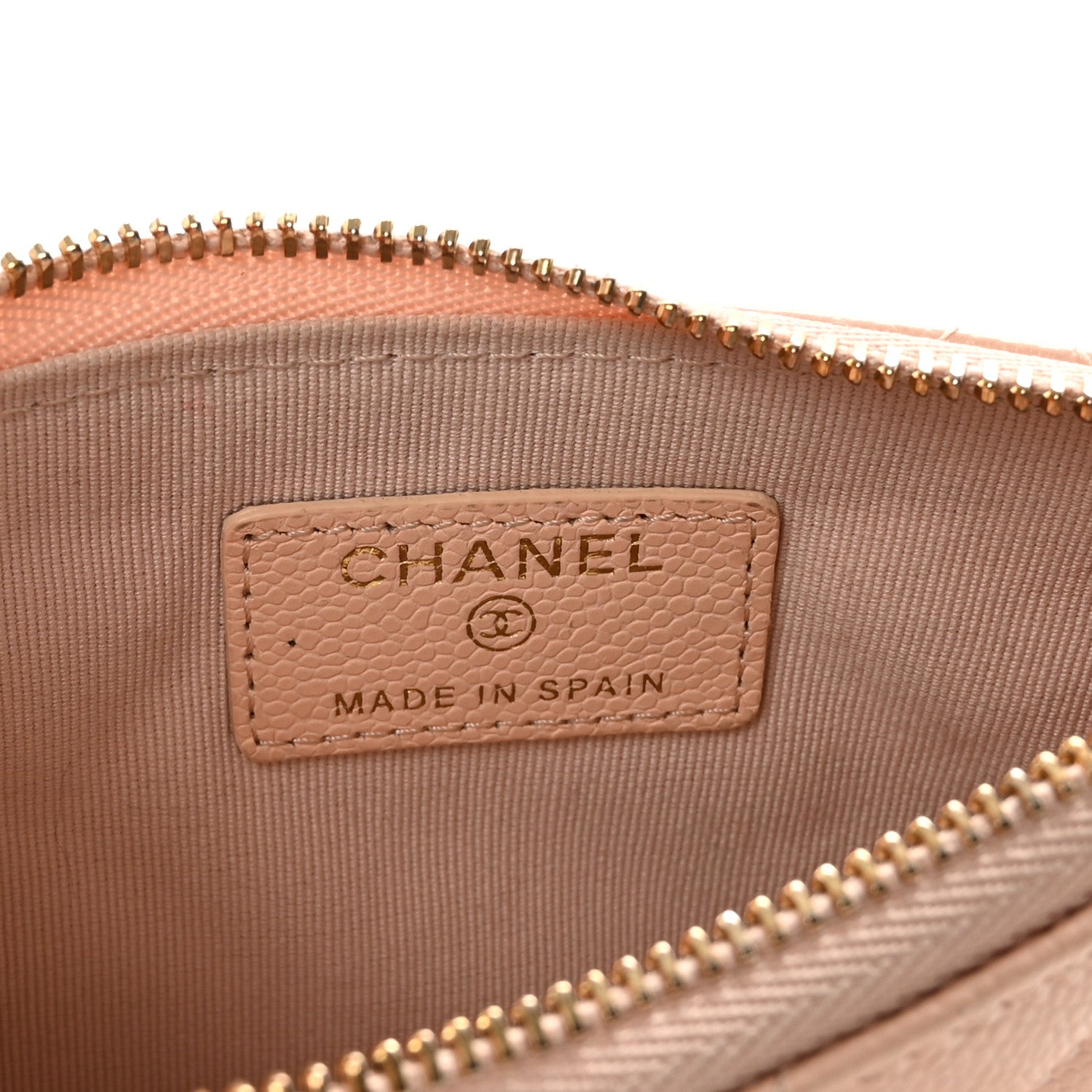 Chanel Caviar Quilted Small Cosmetic Case Beige 6 of 7
