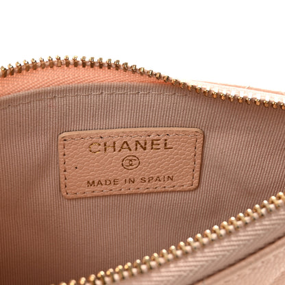 Chanel Caviar Quilted Small Cosmetic Case Beige 6 of 7