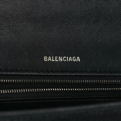 Balenciaga Grained Calfskin Medium Hourglass Top Handle Bag Black 5 of 8