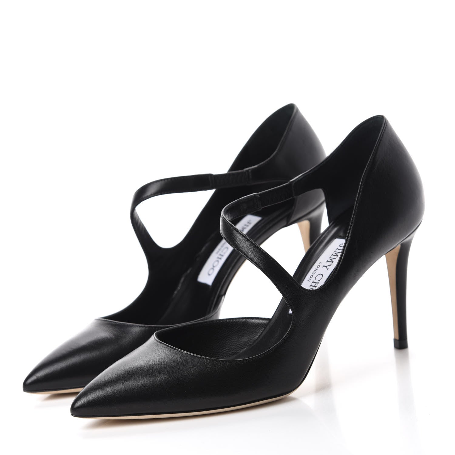 Jimmy Choo Nappa Davos 85 Pumps 38 Black 3 of 9