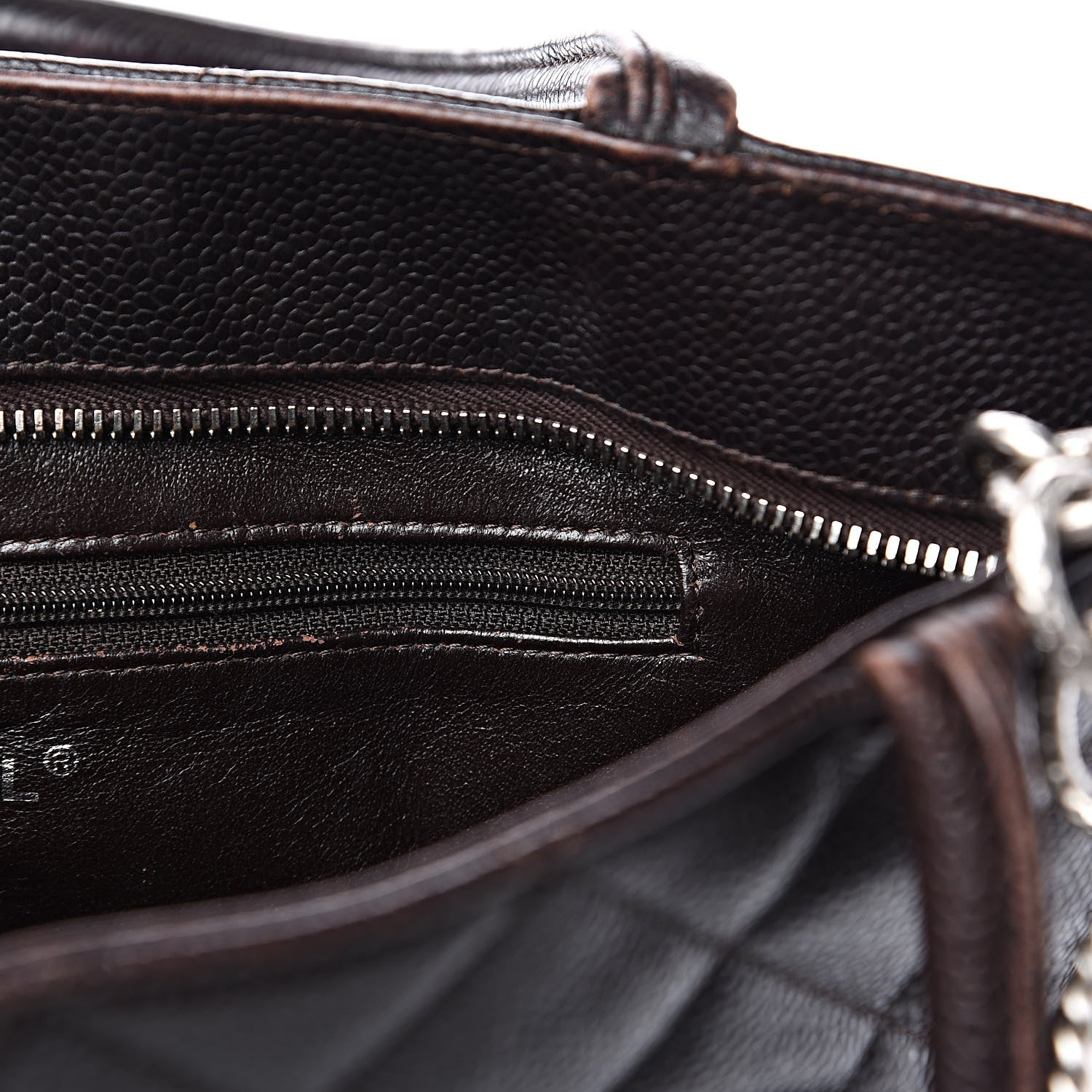 Chanel Caviar Quilted Medallion CC Tote Dark Brown 16 of 16