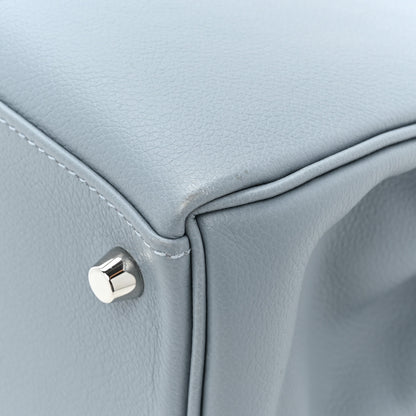 Hermes Evercolor Kelly Retourne 28 Bleu Lin 11 of 11