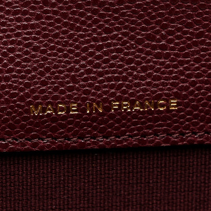 Chanel Caviar Quilted Flap Card Holder Wallet Burgundy 7 of 9