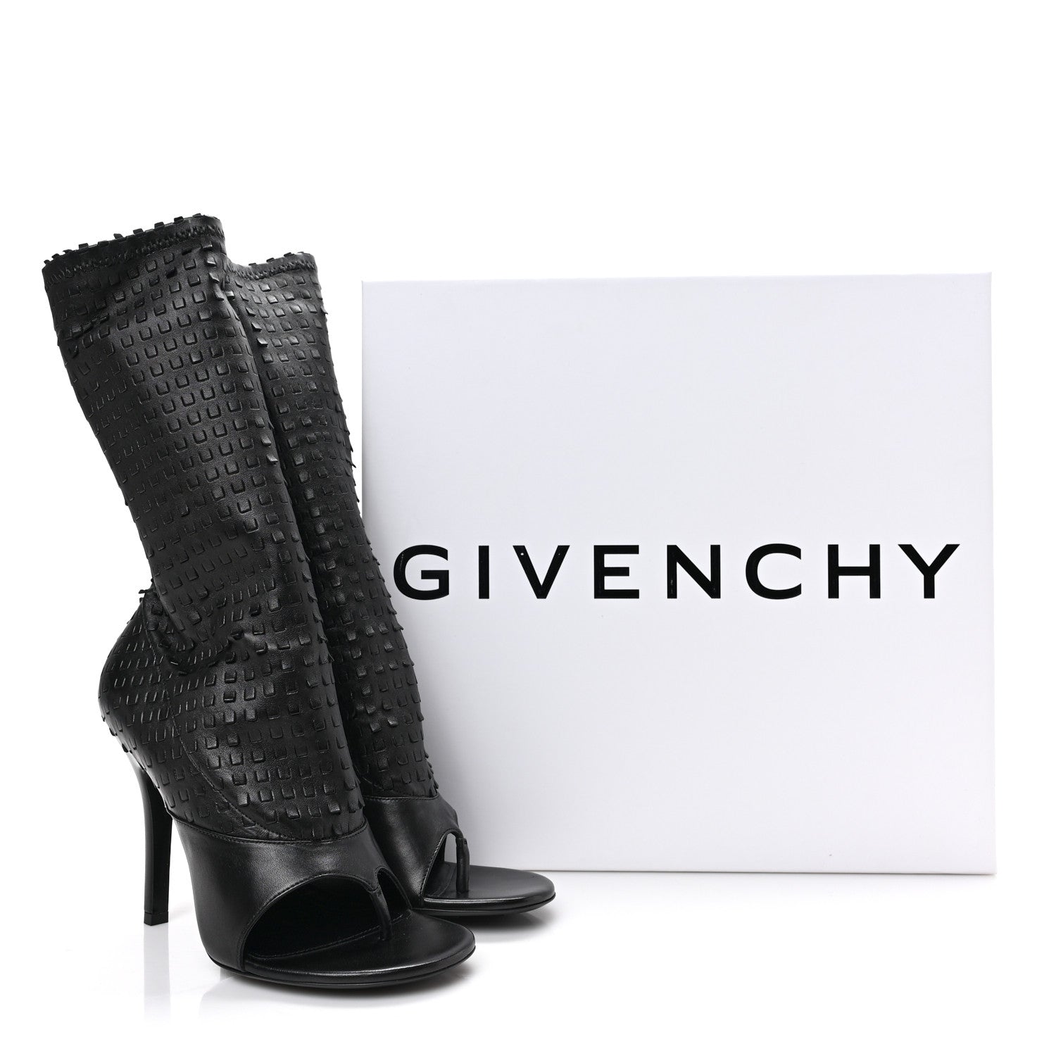 Givenchy Lambskin Look Book Thong Boots 40 Black 7 of 8